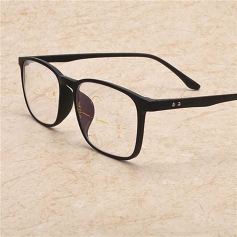 Large Square Multifocal Progressive Reading Glasses Women Men Diopter Eyeglasses Bifocal Eyewear