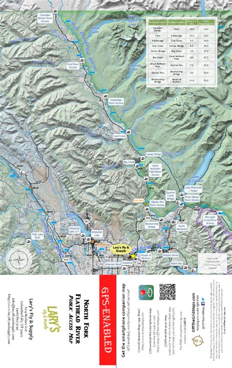 Larys Fly And Supply North Fork Flathead River Public Access Map