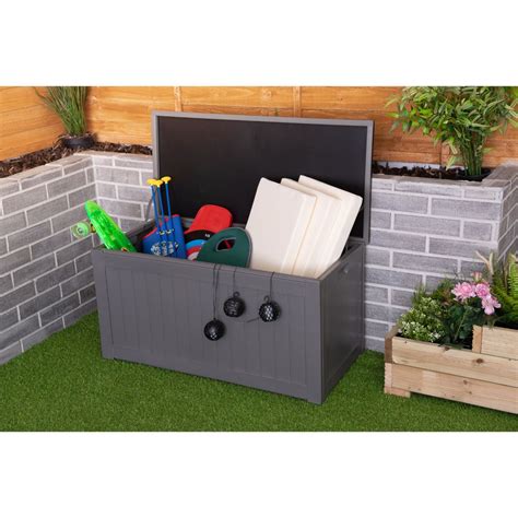 190l Outdoor Garden Plastic Storage Utility Chest Cushion Shed Box