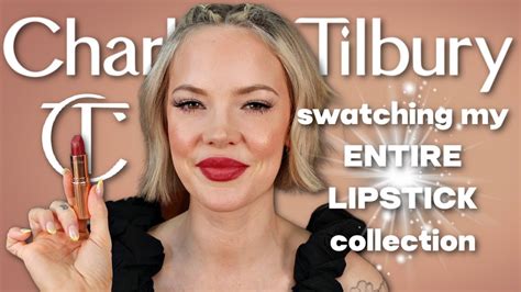 Swatching My Entire Charlotte Tilbury Lipstick Collectionon My Lips