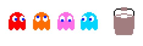 Pacman Ghosts Pixel Art Maker