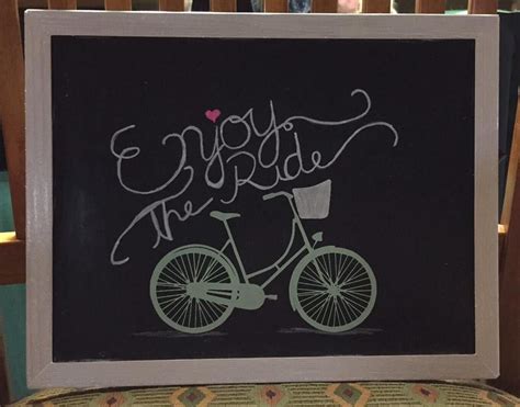 Chalk Couture Enjoy The Ride With The Bike Chalk Transfer