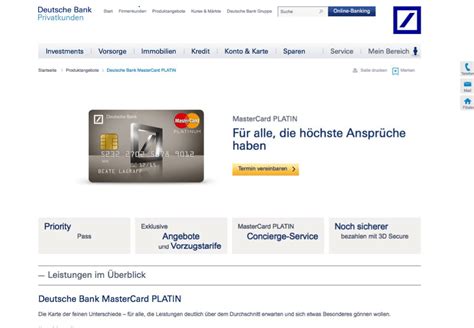 Die valovis bank hat sich ganz auf die mastercard als kreditkartenherausgeber spezialisiert, und bietet ihren kunden den allrounder in ca. television deals: Deutsche Bank Schwarze Kreditkarte
