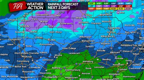 Two Lows To Bring Varying Rainfall Totals Across Pennsylvania Wednesday