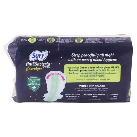 Sofy Antibacteria Overnight Sanitary Pads Xxl 5 Count Price Uses