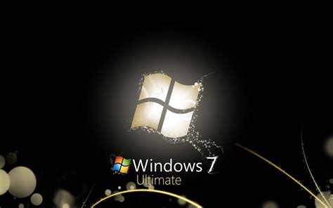 Black Windows 7 Ultimate 1680 X 1050 Widescreen Wallpaper