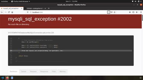 Php How To Solve Error Mysqli Sql Exception 2002 In Codeigniter
