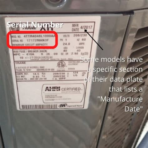 How To Tell Age Of Trane HVAC From Serial Number