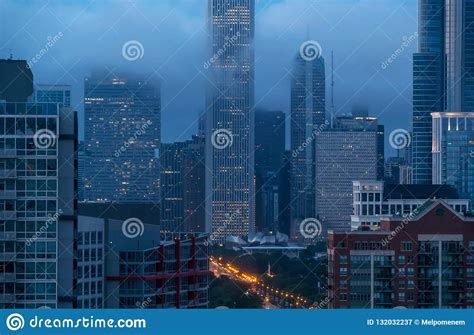 Downtown Chicago Cityscape Skyscrapers Skyline Stock Image Image Of