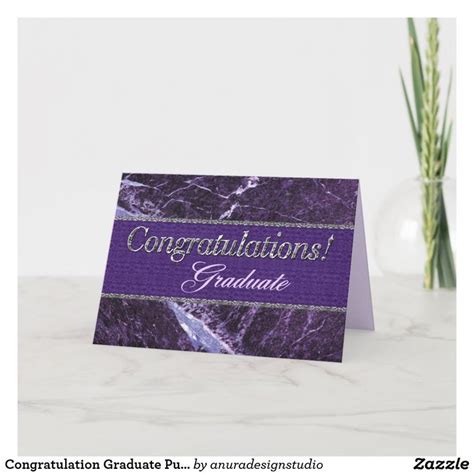 Congratulation Graduate Purple Stone Card Zazzle Congratulations