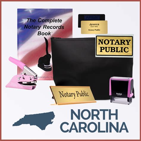 North Carolina Pink Deluxe Notary Kit W Journal And Pouch Simply Stamps