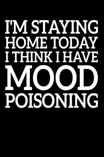 i m staying home today i think i have mood poisoning notebook lined journal 120 pages 6 x 9