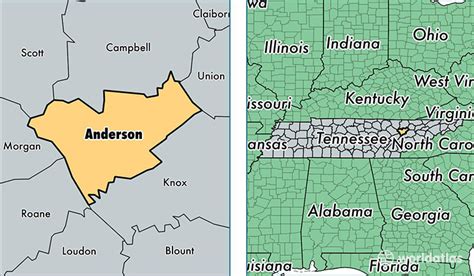 Anderson County Tn Map Cities And Towns Map