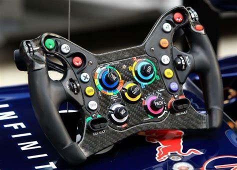 Presenting The Steering Wheel Of Sebastian Vettels Red Bull Racing Rb