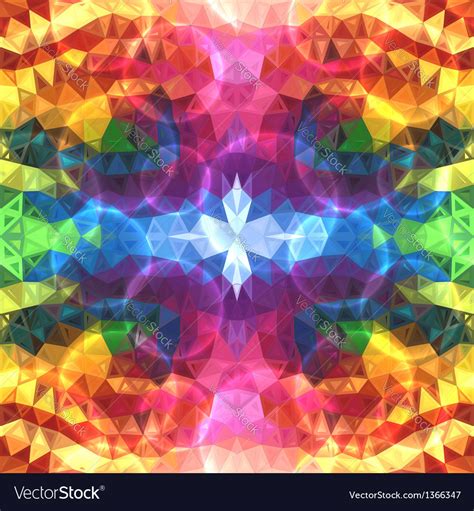 Rainbow Colors Abstract Shining Triangles Vector Image