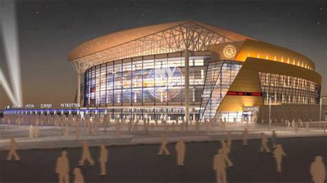In the original renderings the upper concourse only served 3/4 of the arena, and the upper bowl behind the defending net was accessed via stairs from the main concourse. Islanders Reportedly Get Belmont Arena - YouTube