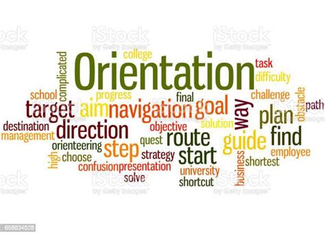 Orientation Word Cloud Concept 6 Stock Illustration Download Image