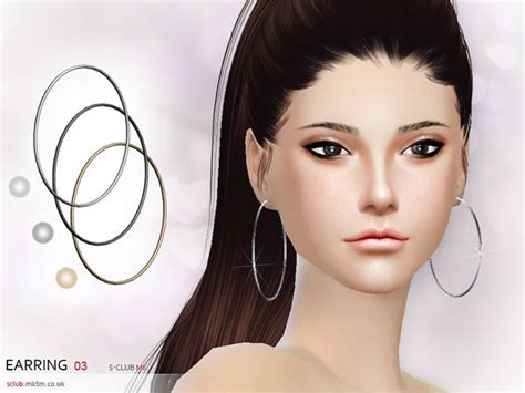Sims 4 Cc S Club Mk Ts4 Earring N3 Lovely Earrings By S Club Sims 4 Tattoos Sims 4