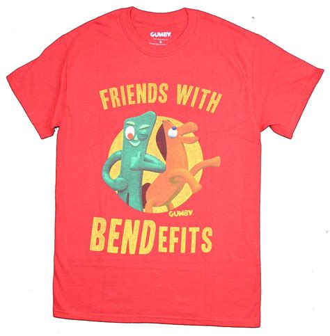 Gumby Mens T Shirt Friends With Benefits Pokey Gumby Image Walmart Com