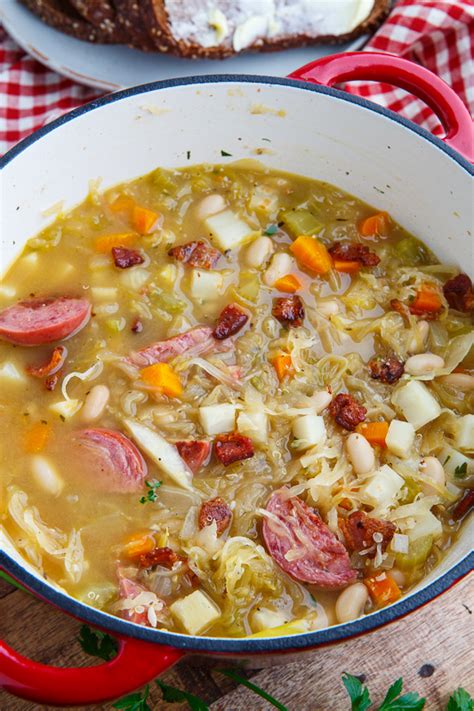 Hubby loves kielbasa and we both love slavic foods, so i will for sure. Kielbasa Sauerkraut Soup - Closet Cooking