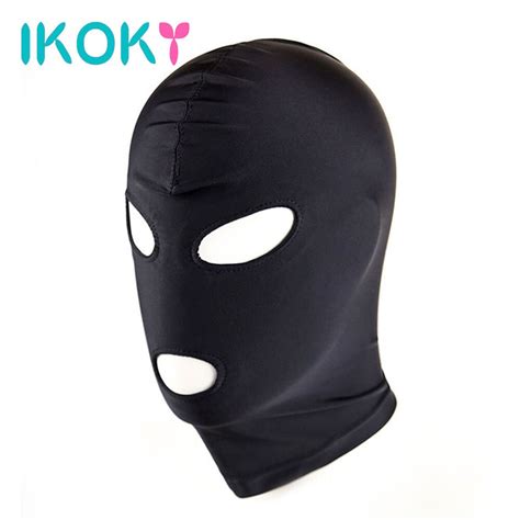 Ikoky Sexy Head Mask Slave Erotic Toys Sm Bondage Restraint Hood Mask