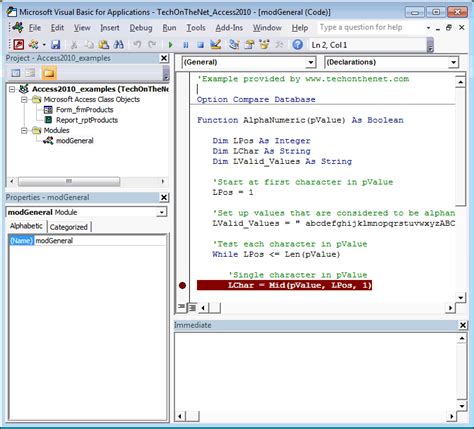 Ms Access 2010 Vba Debugging Introduction