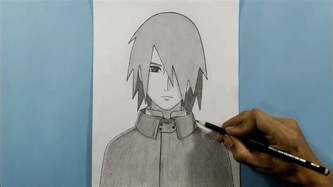 A Drawing Of An Anime Character Is Being Drawn