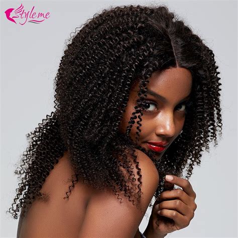 Style Me Afro Kinky Curly Wig 134 Lace Front Human Hair Wig For Black