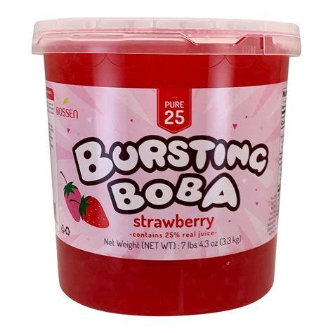 Buy Bossen Bursting Boba Strawberry Flavor Popping Boba Tea Pearls