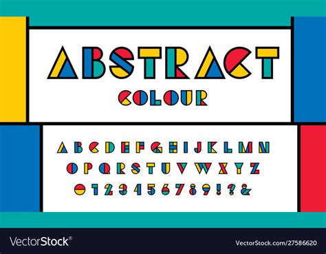 Abstract Font Royalty Free Vector Image VectorStock
