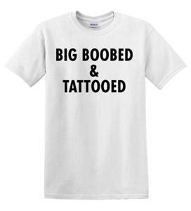 E Epic Adult Youth Boobs Tattooed Cotton Graphic T Shirts