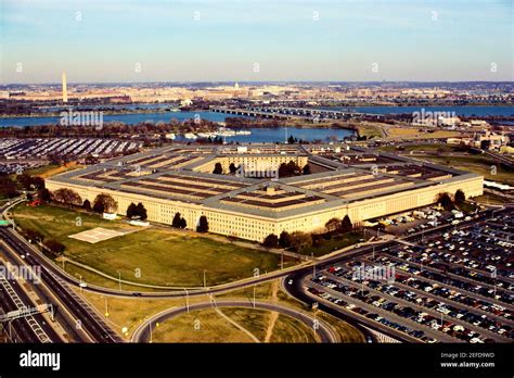 Aerial View Of A Military Building The Pentagon Washington Dc Usa