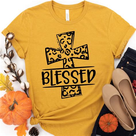 Blessed Leopard Cross Adult Screen Print