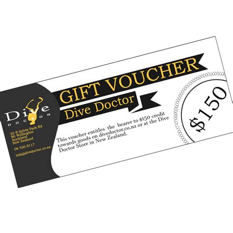 How to apply 150 pesos voucher on any of your orders on grab.150 pesos voucher is only valid until december 31, 2020 this voucher is only available all over. Dive Doctor Gift Voucher - $150 - Dive Store Auckland ...
