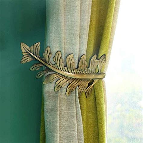 Curtain Holdbackslarge Antique Leaf Design Curtain Drapery Holdbacksu