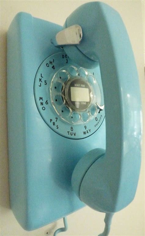 Western Electric 500 Blue Rotary Wall Phone Polished And Working A