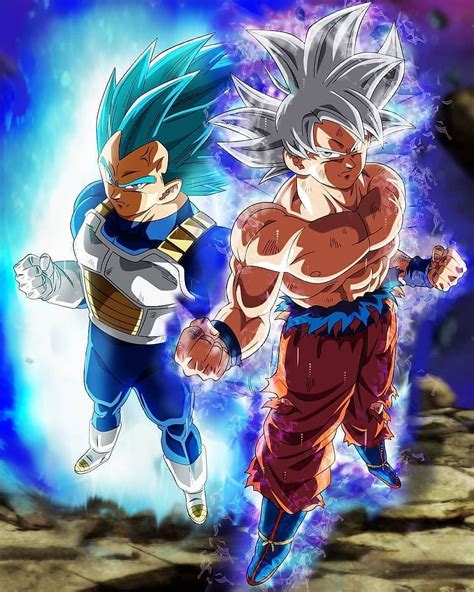 Goku Ultra Instinto E Vegeta Super Saiyajin Blue Personajes De Dragon