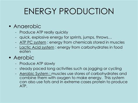The breakdown of glucose within the cells produces molecules of energy that can be used. PPT - INTRO TO ENERGY SYSTEMS PowerPoint Presentation - ID ...