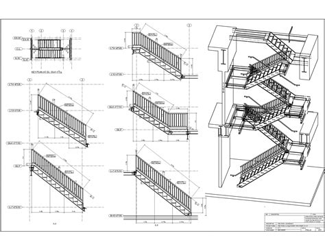 Drawing technical is about technical drawing for architecture and the science of architectural technology. Isometric View and Elevations. | Stairs elevation drawing ...