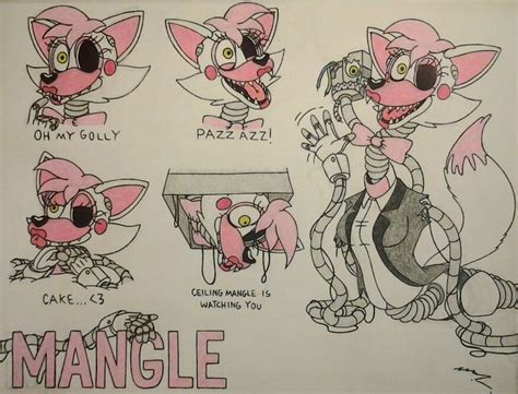 Mangle Doodles Fnaf2 By Sega Htf On Deviantart Fnaf Drawings Anime