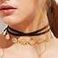 2017 New Women Fashion Multilayer Chokers Necklace Long Velvet Stripe 