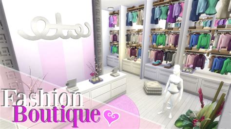 The Sims 4 Retail Fashion Boutique Speed Build Youtube