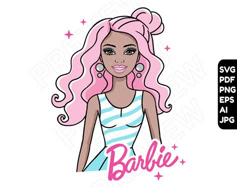 Barbie Doll Svg Barbie Afro Svg Birthday Girl Svg Png Dxf Eps File