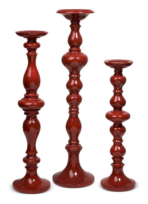 Shop for red candle holders online at target. Red Candlesticks, Set of 3 | Candle holders, Red candle ...