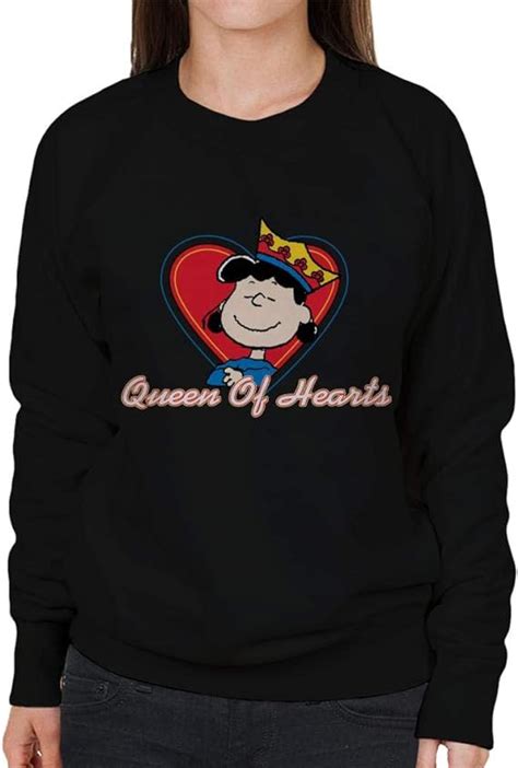 Peanuts Lucy Van Pelt Queen Of Hearts Womens Sweatshirt Uk