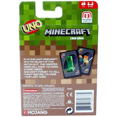 Uno Minecraft Card Game Gamestop