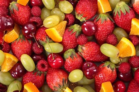 Top View Of Mixed Fruit Photo Free Download