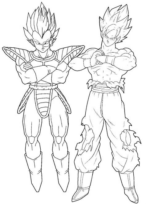 Dibujos De Goku Y Vegeta Para Colorear Para Colorear Pintar E Imprimir