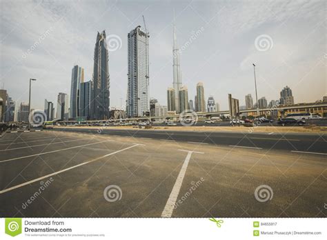 Dubai Uae January 18 2017 Dubai Skyline With Burj Khaleefa The
