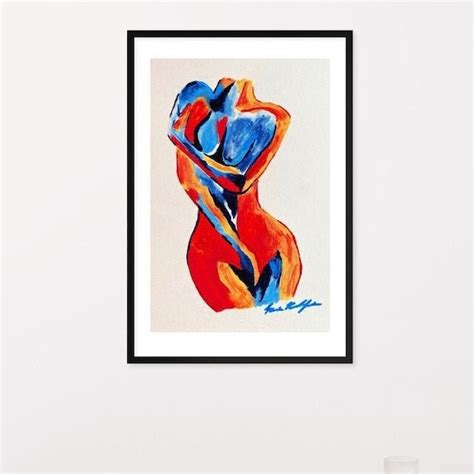 Colorful Nude Prints Etsy